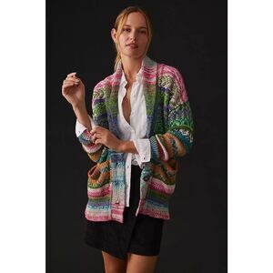 Anthropologie X Wendy Wurtzburger RARE Geez Louise cardigan sweater NWT S